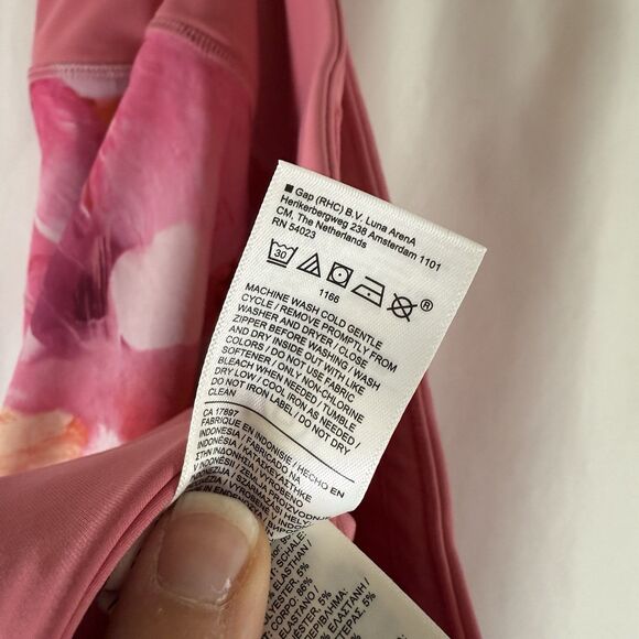 Athleta Printed Run with It Shorts Women's 1X Pink 4.5" Inseam Lined Zip Pocket - Picture 7 of 10